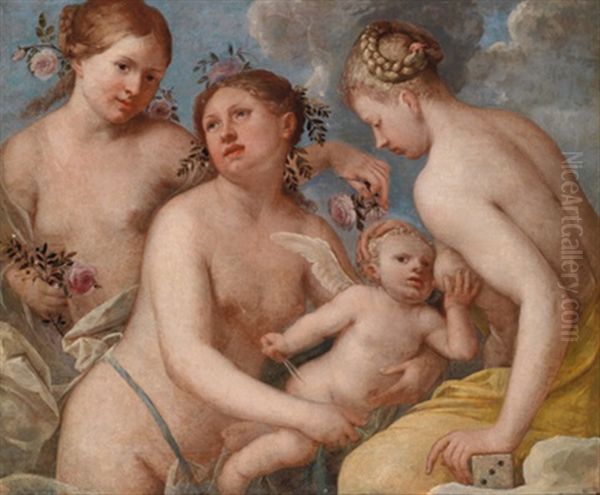 Venus Mit Amor Und Zwei Magden - view 1