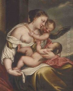 Venus Mit Zwei Amoretten (collab. W/workshop) by Pietro Liberi