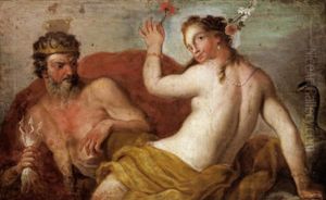 Giove E Giunone by Pietro Liberi