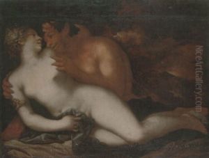 Jupiter And Antiope by Pietro Liberi
