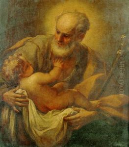 Saint Joseph And The Christ Child by Pietro Liberi