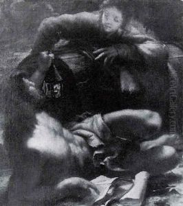 Diogenes By His Barrel by Pietro Liberi