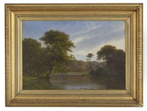 Landscape With River And Canoe