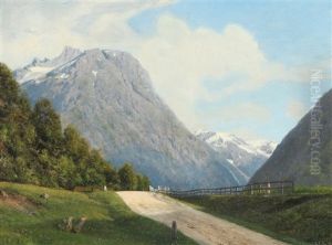 A Norwegian Landscape From Romsdalen by Georg Emil Libert