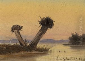 Weidenstumpfe Im Abendlicht by Georg Emil Libert