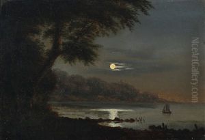 A Moonlit Costal Scene