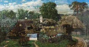 Zagroda Podkrakowska Z Kwitnacym Drzewem by Ludomir Benedyktowicz