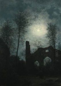 Moon Lit Ruin by Georg Emil Libert