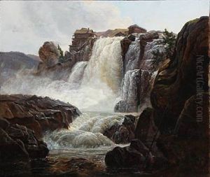 View From A River In Norway by Georg Emil Libert
