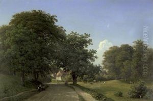 Sommerliche Idylle Am Dyrehaven Nordlich Von Kopenhagen by Georg Emil Libert