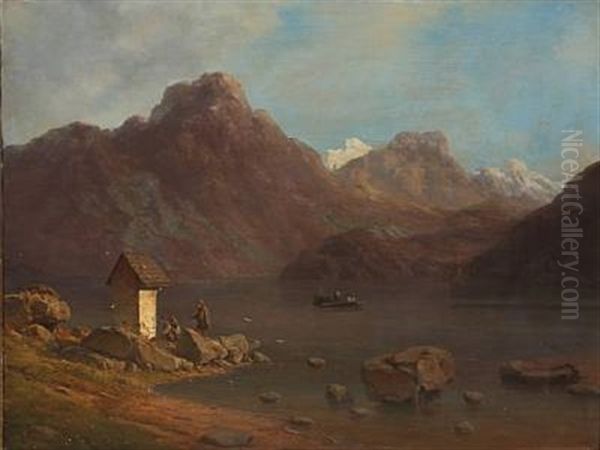 Mountain Scene, Presumably From Switzerland - view 1