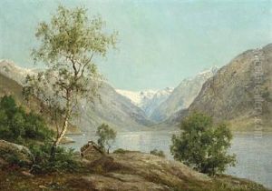 Wetlefjord I Sogn I Norge by Georg Emil Libert