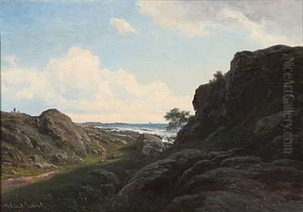 Summer Day With Rocks Near The Sea - view 1