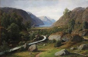 Sorfjorden Ved Odde I Hardanger by Georg Emil Libert