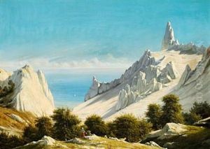 Summer Day With A View Of Sommerspiret, The Cliffs Of Mon