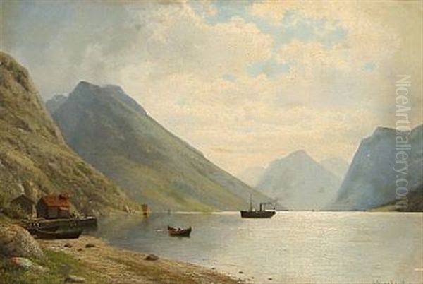Fjord Landscape On A Cloudy Summer Day (norway?) - view 1