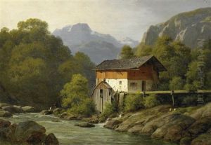 Wassermuhle In Den Alpen