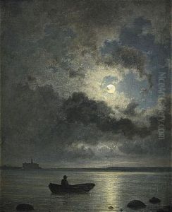Mansken Over Oresund, I Fonden Kronborgs Slott by Georg Emil Libert