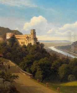 Blick Von Der Hohe Auf Schloss Und Stadt Heidelberg Mit Neckartal Blick Von Der Hohe Auf Schloss Und Stadt Heidelberg Mit Neckartal