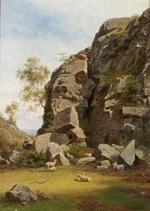 Fra Storedal Ved Allinge Paa Bornholm by Georg Emil Libert