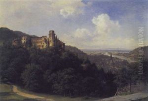 Ansicht Von Heidelberg Und Dem Schlos Mit Weitem Blick In Das Neckartal Ansicht Von Heidelberg Und Dem Schlos Mit Weitem Blick In Das Neckartal