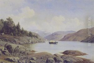 Ved Balestrand, Sognefjord, Norge by Georg Emil Libert