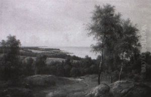 Bornholmsk Landskab Med Udsigt Fra Hammeren