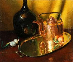 Still Life With Copper Pot Oil On Canvas, Slr by Gerrit A. Beneker