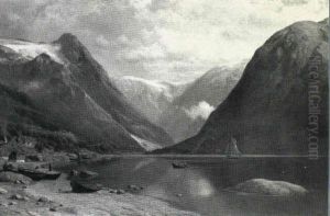 Parti Fra En Norsk Fjord by Georg Emil Libert