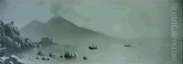 Italiensk Marine Med Udsigt Mod Vesuv - view 1