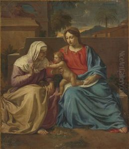Virgin And Child With Saint Anne by Louis Licherie De Beurie
