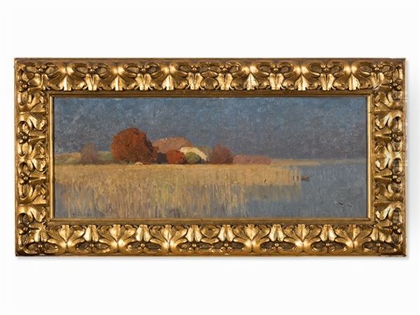Lakeside With Farmstead - view 1