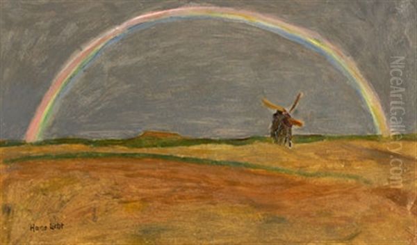 Erntelandschaft Mit Regenbogen - view 1