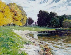 Landschaft Mit Weidenden Kuhen by Hans Licht