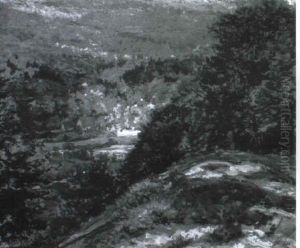 Herbstlich Bewaldete Hugellandschaft by Hans Licht