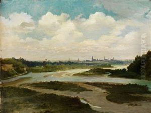 Isartal Mit Blick Nach Munchen by Wilhelm Lichtenheld
