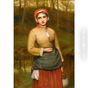 Young Woman In A Wooded Landscape Young Woman In A Wooded Landscape