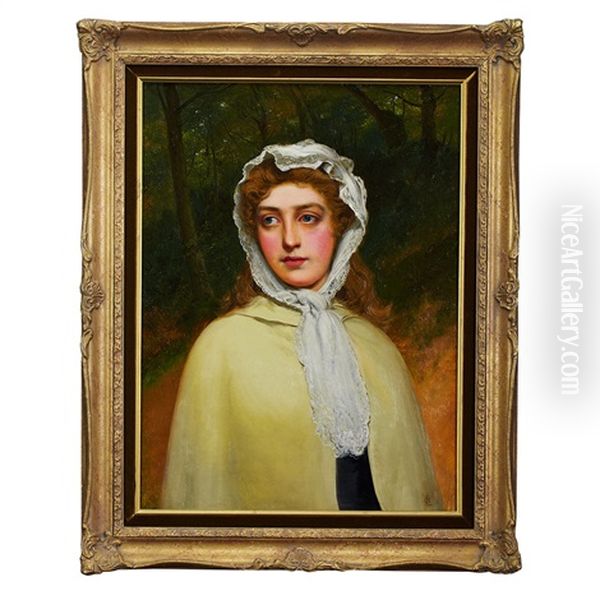 Girl With Lace Scarf - view 1