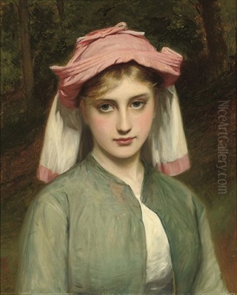 Portrait Of A Young Girl In A Forest - view 1