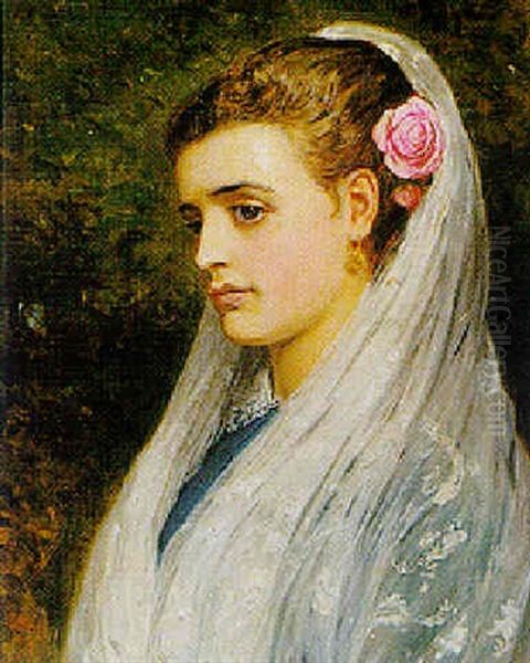 Portrait Of A Girl Wearing A Lace - view 1