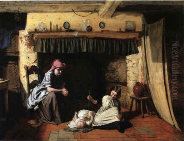 Happy/an Interior Genre Scene - view 1