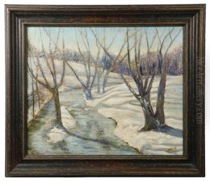 Winter Trees With Stream