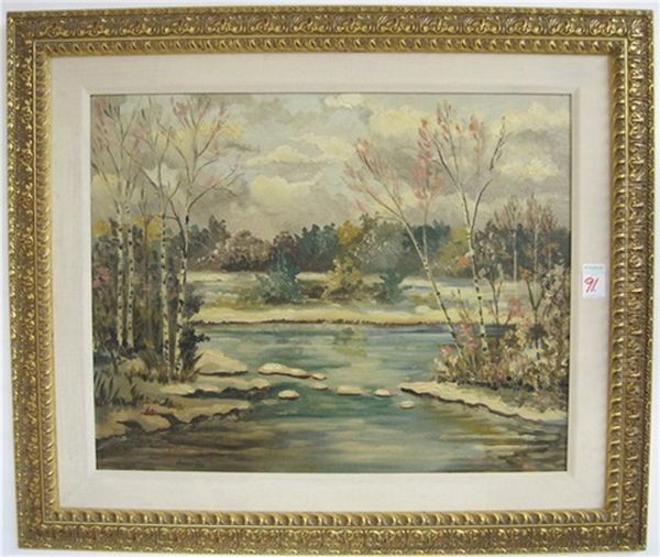 Winter Landscape With Aspens - view 1