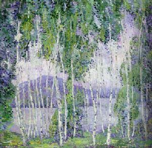 White Birches by Jonas Lie