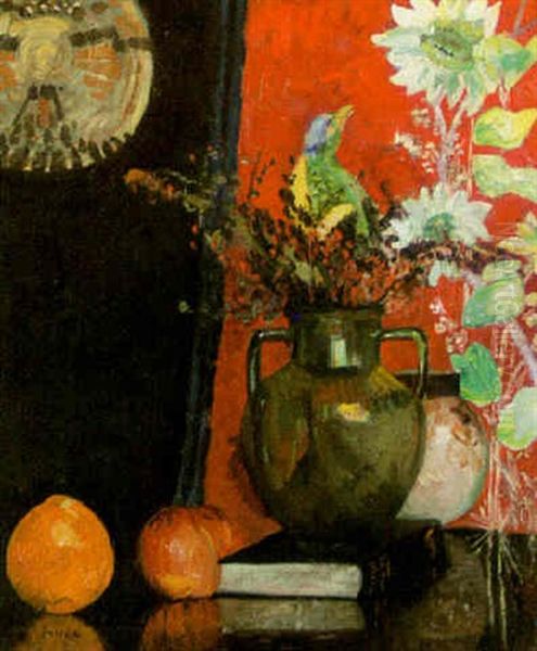Still Life With Vase, Oranges And Book - view 1