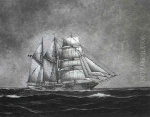 Barkentine In Full Sail Barkentine In Full Sail