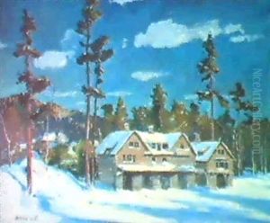 A Mountain House In The Adirondacks by Jonas Lie