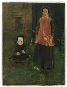 Portrat Einer Jungen Schonheit In Tracht by Max Liebermann