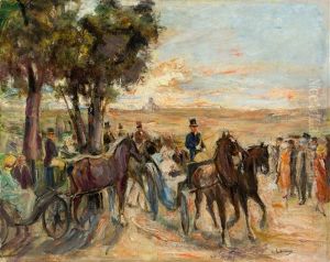 Corso Auf Dem Monte Pincio In Rom by Max Liebermann