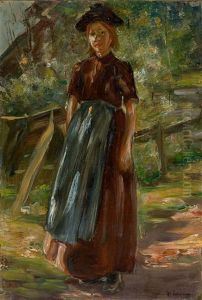 Hollandisches Madchen Im Grunen by Max Liebermann